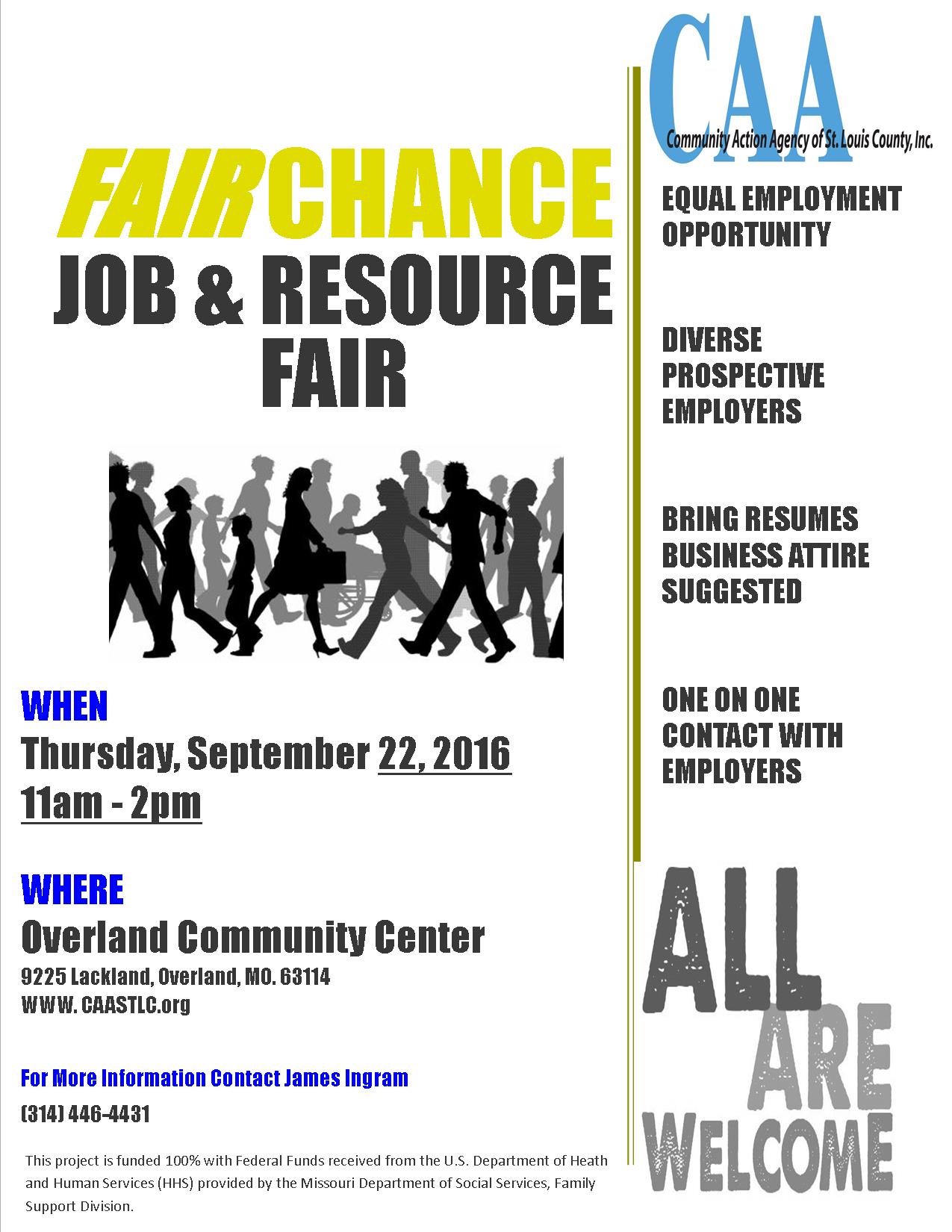 Fair Chance Job Fair Flyer 2016
